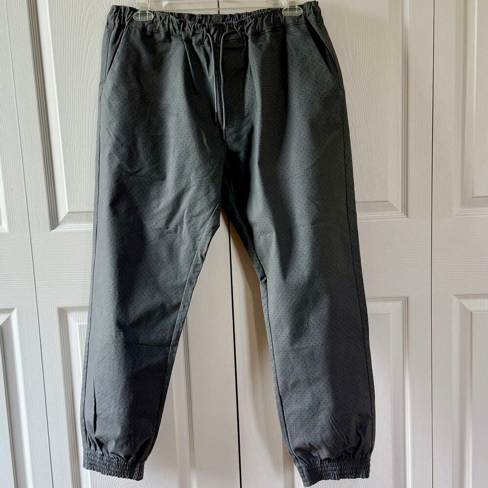 NWOT Major Threads Men’s XXL Pinn Trouser jogger pants grey polka dots on grey.
